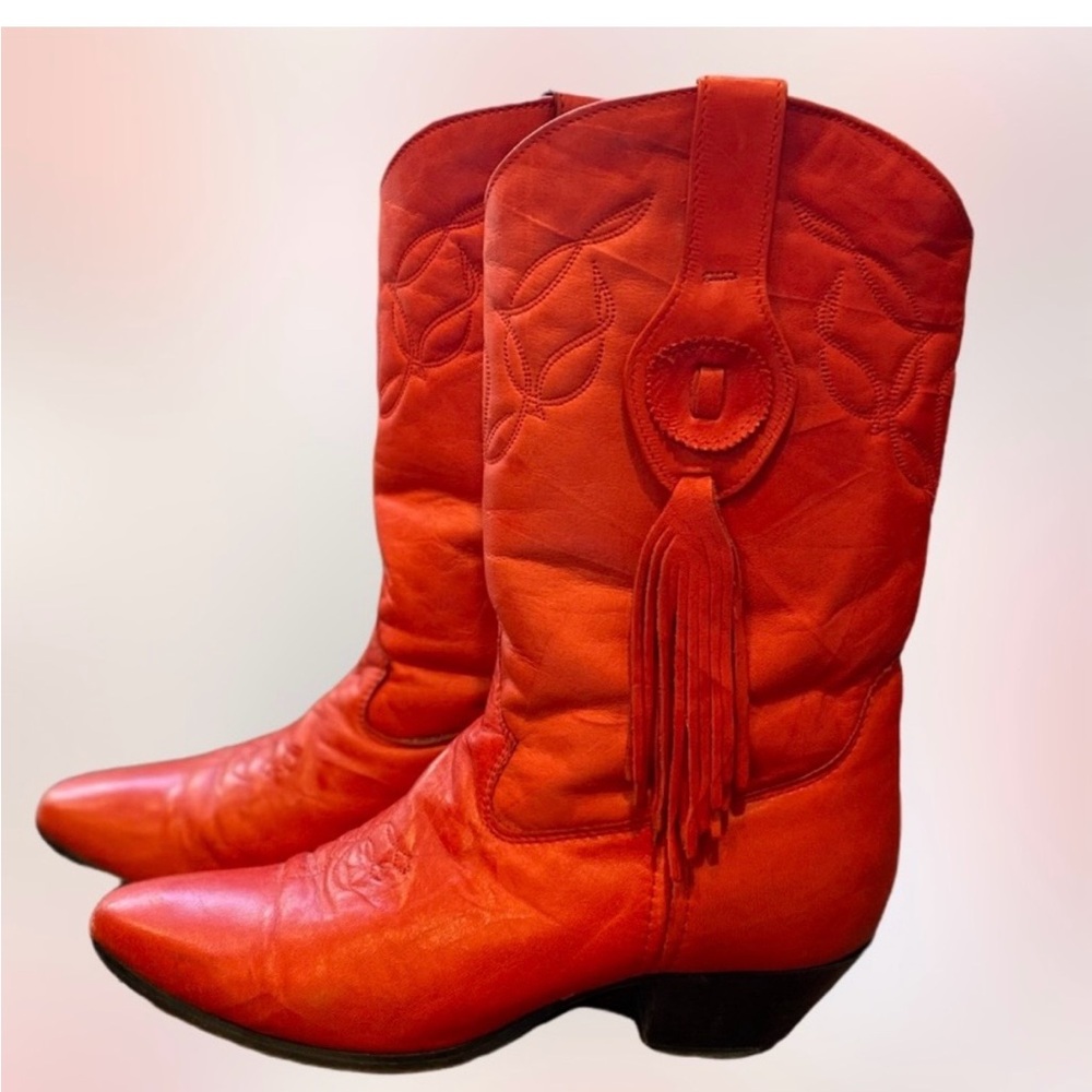 Loredo Red tassel Cowgirl boots